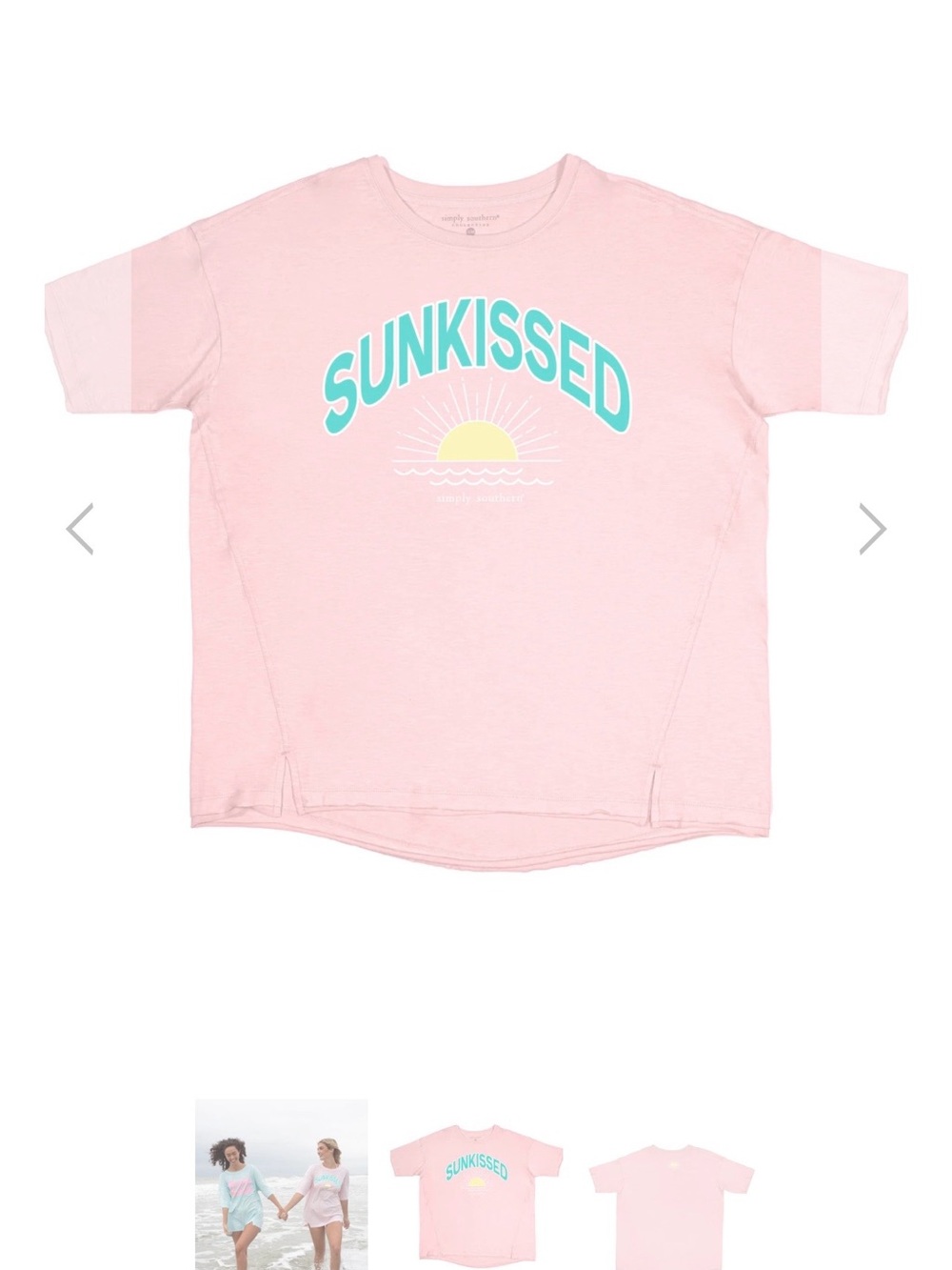NWT Simply Southern Sunkissed Graphic Tee - Pink
